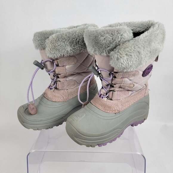 Totes Grey Pink Toddler Girls 13 Waterproof Winter Snow Boots Sledding‎ Outdoor - Picture 5 of 10